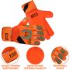 EFAH SPORTS Soccer Goalkeeper Gloves for Kids Boys Children Youth Football Goalie Gloves with Strong Grip Palms (Size 6, Orange/Golden) view 2