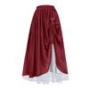 Mingyuezai Women's Renaissance Skirt Victorian Peasant Double-Layer Maxi Long Skirt(YMX2022020,M) view 1