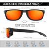 ANYLUV Mens Sunglasses Polarized, Retro Sunglasses for Men Women Square Style UV400 Protection for Driving view 4