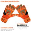 EFAH SPORTS Soccer Goalkeeper Gloves for Kids Boys Children Youth Football Goalie Gloves with Strong Grip Palms (Size 7, Orange/Golden) view 3