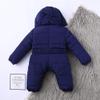 Hooded Coat Baby Warm Jacket Romper Boy Girl Jumpsuit Infant Outfit Winter Thick Boys Outfits&Set Winter (Blue, 70) view 3