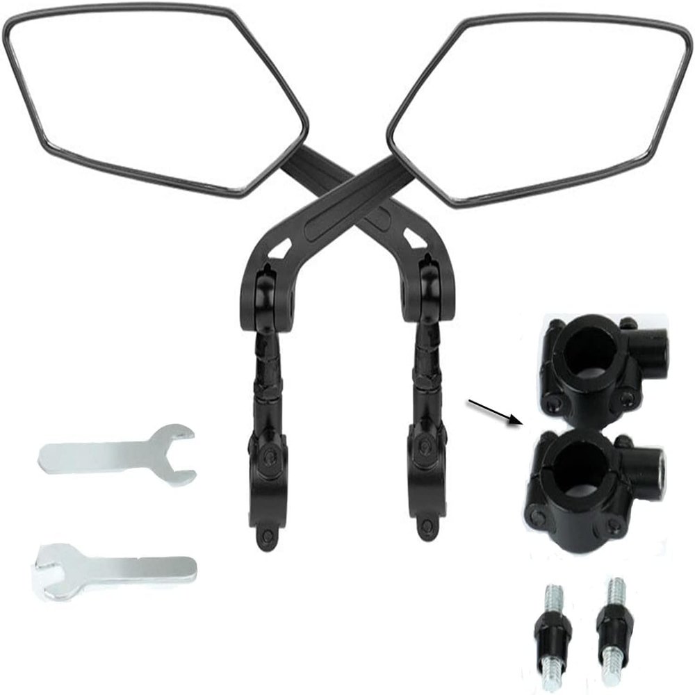 HD Bike Mirror Right Side, 360 Degree Adjustable Bike Rearview Mirror With Large Lens, Bike Mirrors Handlebar Rearview Mirror