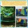 Sonyabecca Parachute, Play Parachute 10ft 12ft 16ft with 12 Handles 20ft 24ft with 16 Handles for Kids Cooperation Group Play view 4