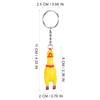 NUOBESTY 3 Pack Mini Squeeze Screaming Chicken Keychain - Funny Yellow Chicken Pendant Cute Novelty Keychain for Keys, Bags, Phones view 2