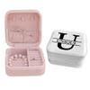 TEEAMORE Custom Travel Jewelry Box Storage Case Add Your Name Text Gift For Women Girls Makeup Organizer White (Design 03) view 1