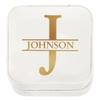 TEEAMORE Custom Travel Jewelry Box Storage Case Add Your Name Text Gift For Women Girls Makeup Organizer White (Design 03) view 2