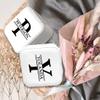 TEEAMORE Custom Travel Jewelry Box Storage Case Add Your Name Text Gift For Women Girls Makeup Organizer White (Design 03) view 3