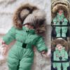 Boy Baby Coat Jumpsuit Warm Girl Winter Infant Jacket Outerwear Hooded Romper Boys Coat&Jacket Baby (Green, 0-3 Months) view 4