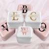 TEEAMORE Custom Travel Jewelry Box Storage Case Add Your Name Text Gift For Women Girls Makeup Organizer Powder (Design 03) view 4