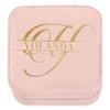 TEEAMORE Custom Travel Jewelry Box Storage Case Add Your Name Text Gift For Women Girls Makeup Organizer Powder (Design 02) view 2