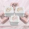 TEEAMORE Custom Travel Jewelry Box Storage Case Add Your Name Text Gift For Women Girls Makeup Organizer Powder (Design 02) view 4