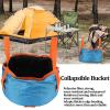 Camping Water Storage Container , foldable Bucket with Handle , Portable Folding Bucket Wash Basin for Camp Traveling Hiking Fishing Boating Gardening (Blue) , foldable Bucket with Handle , Campin view 3