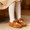 Felix & Flora Toddler Flower Girl Dress Shoes - Girl Ballet Mary Jane Flats Party School Wedding(Brown,9 Toddler) view 3