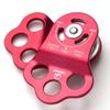 JOTOUCH Gray Climbing Pulley, 30KN/6613lbs Three Holes Single Pulley, Built-in Ball Bearing Climbing Pulley, Rock Climbing Pulley Fit for 13mm Rope Hauling, Rescue Applications, Zipline Sports Etc view 3