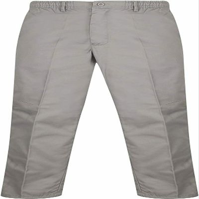 DIGITALSPOT Mens Elasticated Rugbi Trousers Adults Full Length Workwear Casual Smart Pants Grey