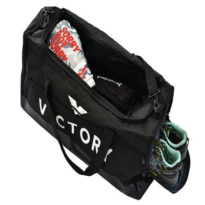 Victory Martial Arts Large Breathable Duffle Bag for MMA Gear, Boxing Gear, Gym or other Sports (Black)