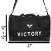 Victory Martial Arts Large Breathable Duffle Bag for MMA Gear, Boxing Gear, Gym or other Sports (Black) view 2