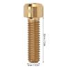 4Pcs M6 X 20mm Disc Brake Clamp Bolt, Alloy Disc Brake Fixed Screw for Moutain,Road Bike(Gold) view 2