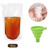 Juice Travel Plastic Bags Portable Collapsible Beverage Bag | Leakproof Foldable Water Carrier for Outdoor Hiking, Camping & Seed Storage | Food-Grade BPA-Free Liquid Container view 4