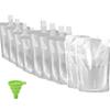 Juice Travel Plastic Bags Portable Collapsible Beverage Bag | Leakproof Foldable Water Carrier for Outdoor Hiking, Camping & Seed Storage | Food-Grade BPA-Free Liquid Container view 1