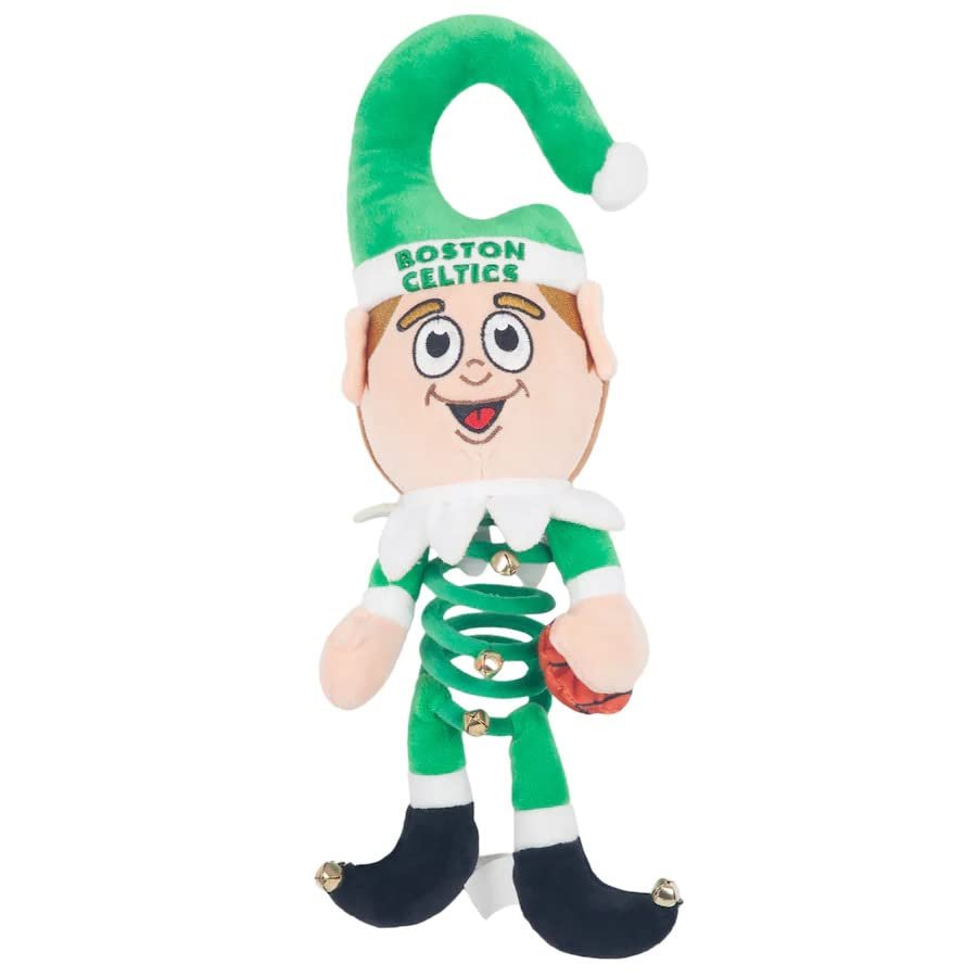 FOCO NBA Boston Celtics Hanging Plush 14" Elf, Team Colors