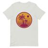 Retro Palm Tree Unisex t-Shirt Silver view 1