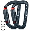 Rhino Produxs 12kN (2697 lbs) Heavy Duty Carabiner Clips, for Securing Pets, Outdoor, Camping, Hiking, Hammock, Dog Leash Harness, Keychains view 1