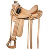 HILASON Western Horse Wade Saddle American Leather Ranch Roping Tan | Hand Tooled & for Horses view 1