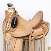 HILASON Western Horse Wade Saddle American Leather Ranch Roping Tan | Hand Tooled & for Horses view 2