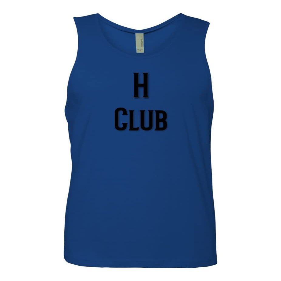 H Club Men's Tank Top Graphic Skull Weapons Top (S, Royal Blue)