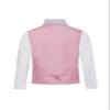 Boy's Premium Solid Formal Vest - Necktie  Bow Tie Three Piece Set for Suits & Tuxedos - Many Colors (12, Pearl Pink-Pale Pink) view 3