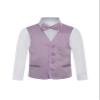 Boy's Premium Solid Formal Vest - Necktie  Bow Tie Three Piece Set for Suits & Tuxedos - Many Colors (10, Lilac-Lavender) view 1