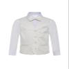 Boy's Premium Solid Formal Vest - Necktie  Bow Tie Three Piece Set for Suits & Tuxedos - Many Colors (6, Ivory-Off White-Cream) view 1
