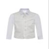 Boy's Premium Solid Formal Vest - Necktie  Bow Tie Three Piece Set for Suits & Tuxedos - Many Colors (6, Ivory-Off White-Cream) view 2