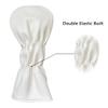 3pcs Golf Wood Head Covers Headcovers Set Includes Driver Headcover fits up to 460cc Drivers, Rotatable Golf Fairway Wood Headcover and Hybrid Head Cover (White| Grey Stripes) view 3