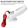 Bilge Float Switch, Huazu Automatic Bilge Pump Float Switch Rule Float Switch DC 12V 24V 32V for Boats Ignition Protected Mercury Free White view 2