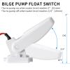 Bilge Float Switch, Huazu Automatic Bilge Pump Float Switch Rule Float Switch DC 12V 24V 32V for Boats Ignition Protected Mercury Free White view 3