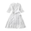 Clothes Party Toddler Kids Princess Pageant Baby Bowknot Dresses Flower Girls Lace Dress Girls Skater (White, 4-5 Years) view 3