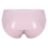 Daenrui Men's Sissy Shiny Metallic Elastic Pouch Briefs Cheeky Panties Low Rise Underwear Underpants Pink 4X-Large view 2