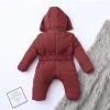 Outerwear Romper Coat Warm Infant Baby Jacket Snowsuit Girls and Boys Hooded Jumpsuit Girls Snow for Kids (Brown, 18-24 Months) view 4