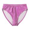 Daenrui Men's Sissy Shiny Metallic Elastic Pouch Briefs Cheeky Panties Low Rise Underwear Underpants Type C Large view 4