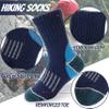 EBMORE Kids Merino Wool Hiking Socks Boys Toddlers Winter Thermal Thick Warm Boot Cushion Ski Snow Gift Socks Stocking Stuffers 6 Pairs (Color matching, 12-15 Y) view 3