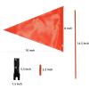 Bike Safety Flag with Pole 2 Sets, 6-Foot Adjustable Height Sturdy Fiberglass Tear-Resistant Waterproof Orange Safety Flag (Orange and Red) view 3