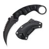 OOULORE Fixed Blade Knife, D2 Steel Blade, G10 Handle, Tactical EDC, Double Edged, Claw Knife, Utility for Outdoor Survival, Hiking, Camping with Kydex Sheath OK1212 (Black/Black) view 1