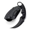 OOULORE Fixed Blade Knife, D2 Steel Blade, G10 Handle, Tactical EDC, Double Edged, Claw Knife, Utility for Outdoor Survival, Hiking, Camping with Kydex Sheath OK1212 (Black/Black) view 2