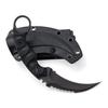 OOULORE Fixed Blade Knife, D2 Steel Blade, G10 Handle, Tactical EDC, Double Edged, Claw Knife, Utility for Outdoor Survival, Hiking, Camping with Kydex Sheath OK1212 (Black/Black) view 3