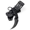 OOULORE Fixed Blade Knife, D2 Steel Blade, G10 Handle, Tactical EDC, Double Edged, Claw Knife, Utility for Outdoor Survival, Hiking, Camping with Kydex Sheath OK1212 (Black/Black) view 4