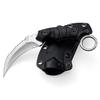 OOULORE Fixed Blade Knife, D2 Steel Blade, G10 Handle, Tactical EDC, Double Edged, Claw Knife, Utility for Outdoor Survival, Hiking, Camping with Kydex Sheath OK1212 (Black/Silver) view 3