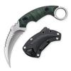 OOULORE Fixed Blade Knife, D2 Steel Blade, G10 Handle, Tactical EDC, Double Edged, Claw Knife, Utility for Outdoor Survival, Hiking, Camping with Kydex Sheath OK1212 (Green/Silver) view 1