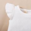 Girls Baby Romper+Dot Letter Print Ruffles Bodysuit Shorts Outfits Girls Outfits&Set Girls with No Clothes (White, 80) view 4